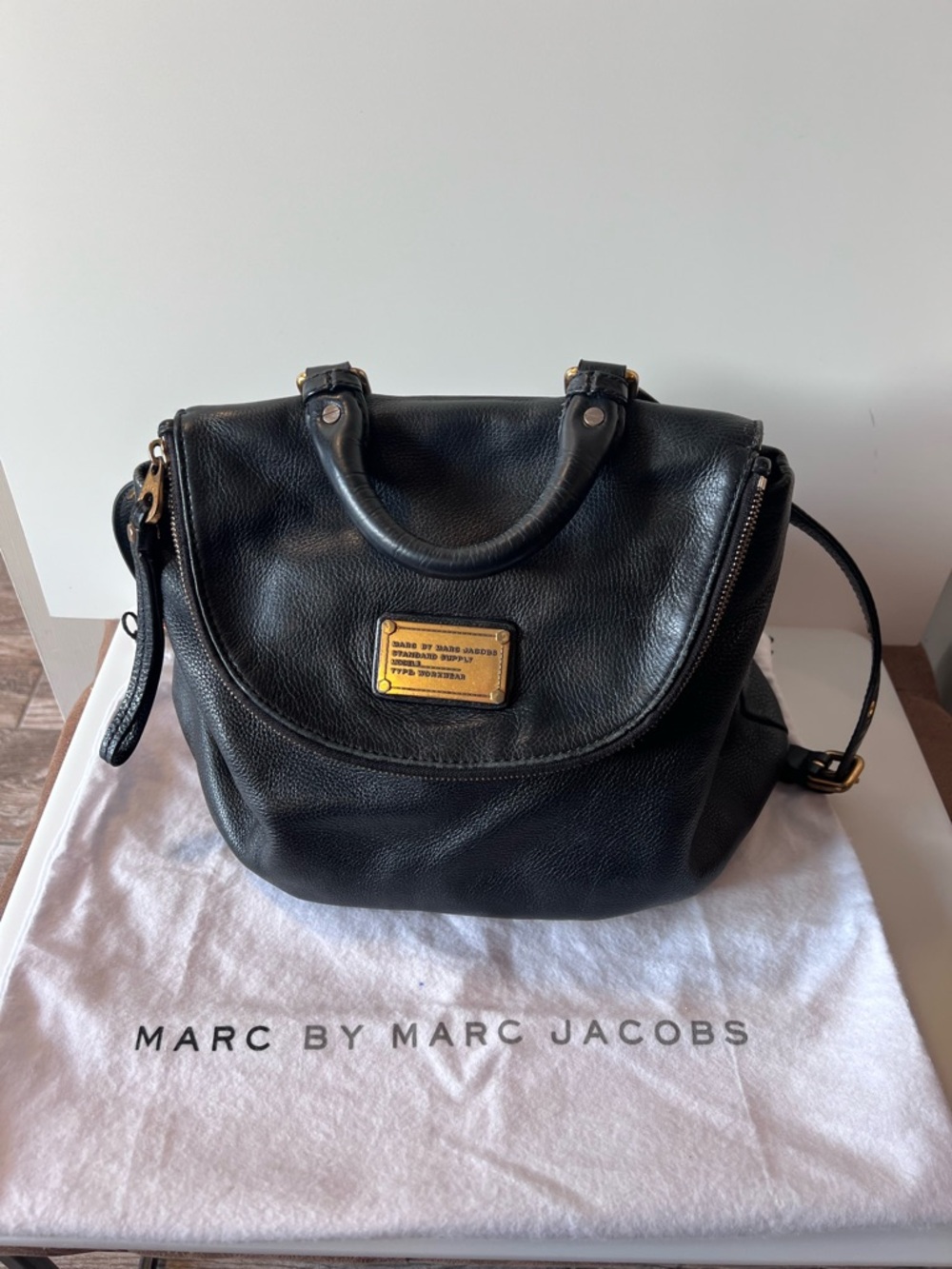 Marc by Marc Jacobs Black Leather backpack with dust bag